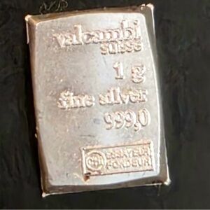 Valcambi Suisse 1g Fine Silver Bar